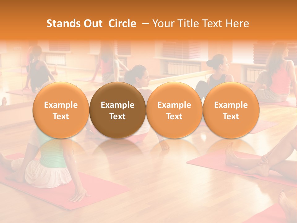 Exercising Yoga Class Female PowerPoint Template