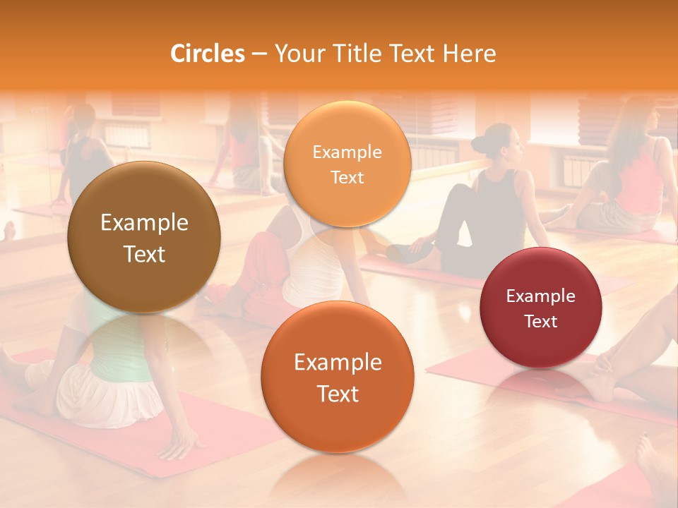 Exercising Yoga Class Female PowerPoint Template