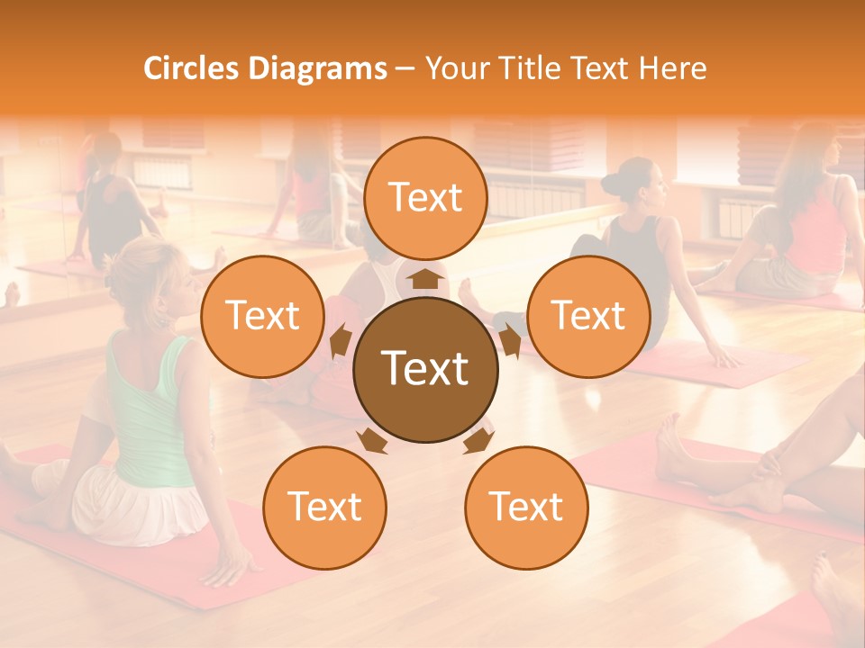 Exercising Yoga Class Female PowerPoint Template