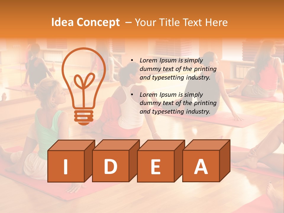 Exercising Yoga Class Female PowerPoint Template