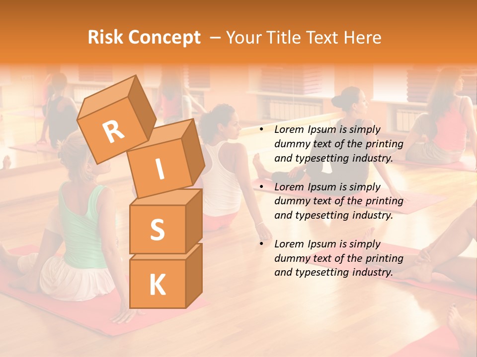 Exercising Yoga Class Female PowerPoint Template