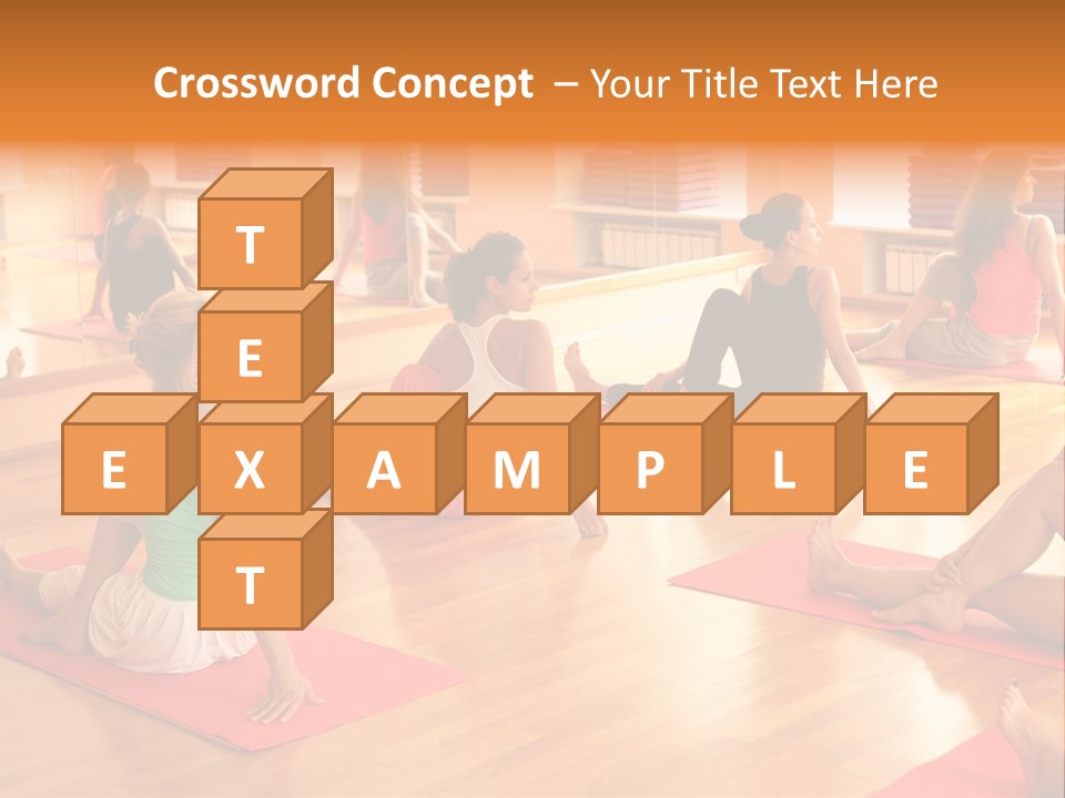 Exercising Yoga Class Female PowerPoint Template