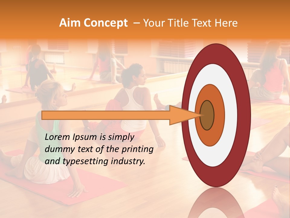 Exercising Yoga Class Female PowerPoint Template