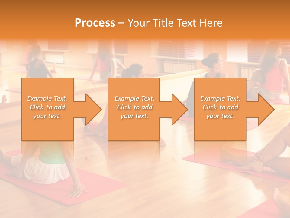 Exercising Yoga Class Female PowerPoint Template