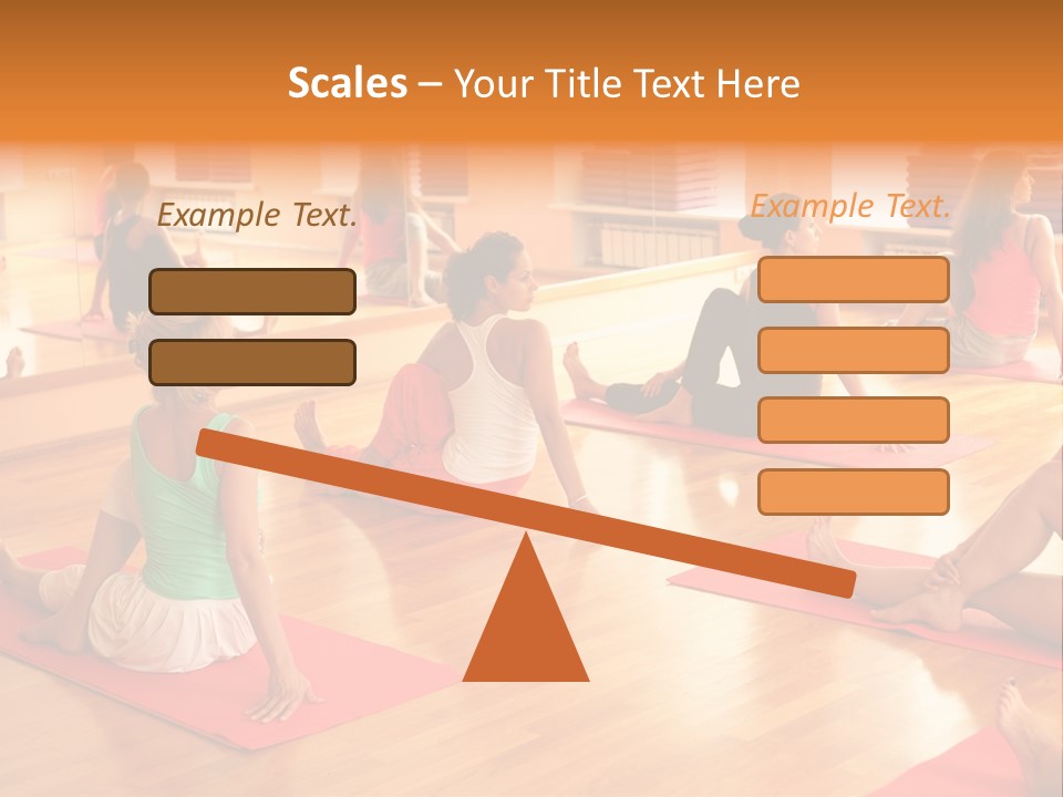 Exercising Yoga Class Female PowerPoint Template