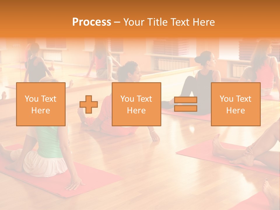 Exercising Yoga Class Female PowerPoint Template