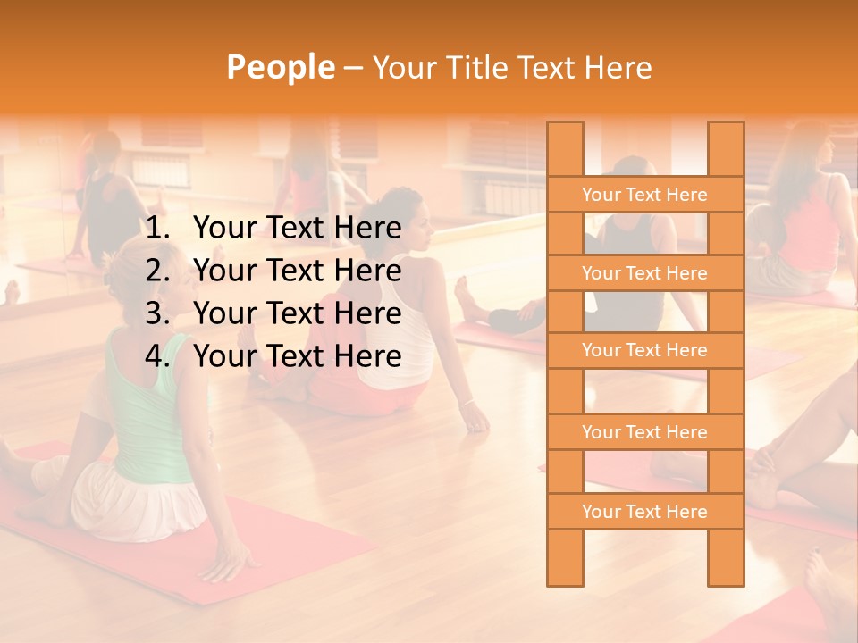 Exercising Yoga Class Female PowerPoint Template