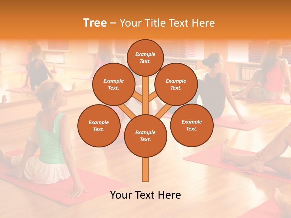 Exercising Yoga Class Female PowerPoint Template