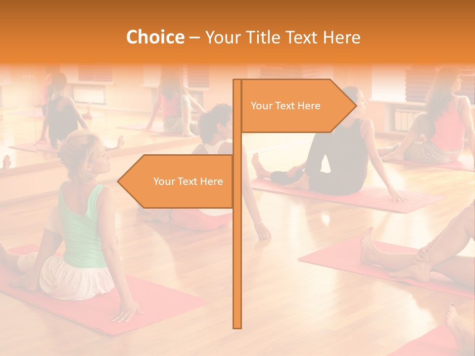 Exercising Yoga Class Female PowerPoint Template