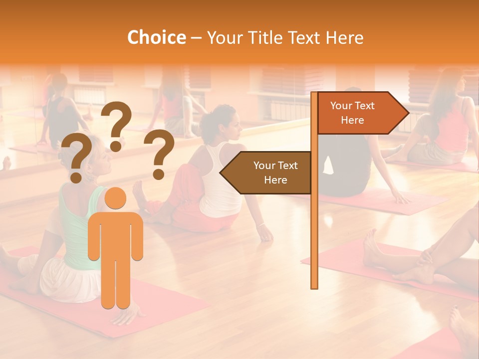 Exercising Yoga Class Female PowerPoint Template