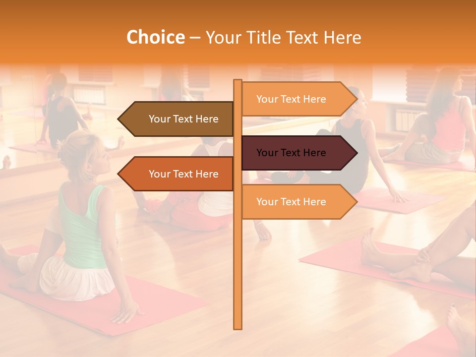 Exercising Yoga Class Female PowerPoint Template