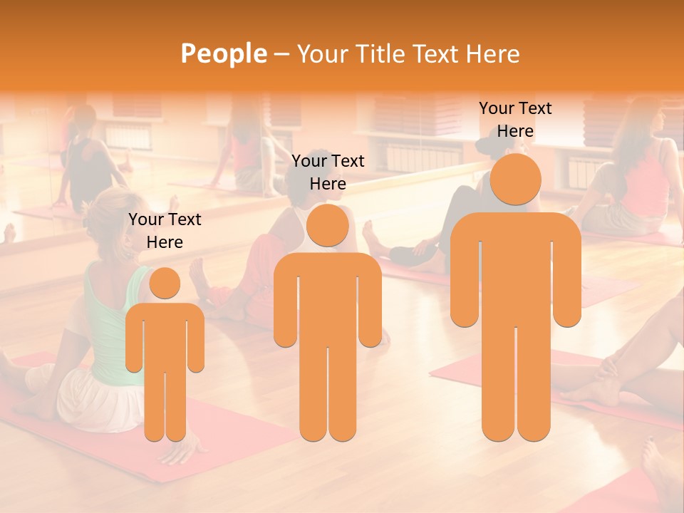 Exercising Yoga Class Female PowerPoint Template