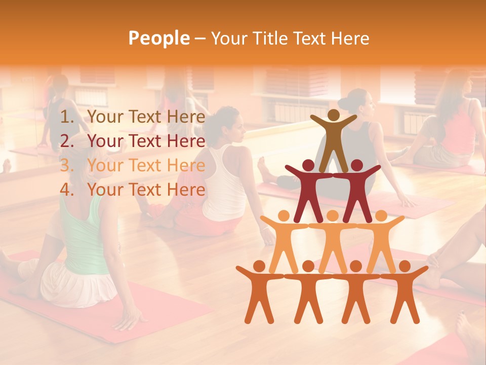 Exercising Yoga Class Female PowerPoint Template