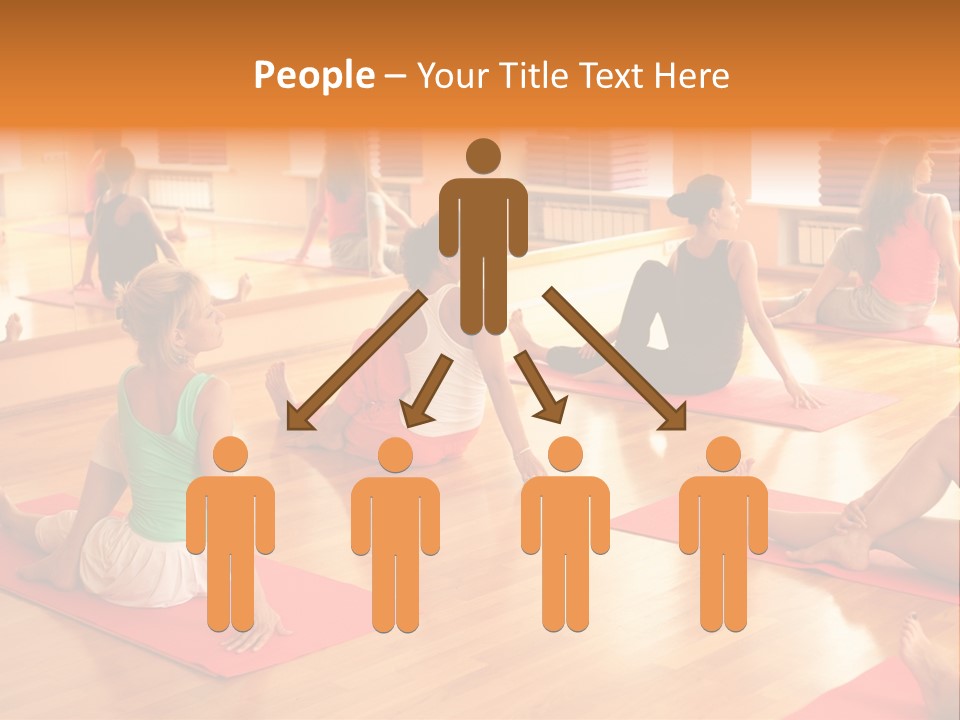 Exercising Yoga Class Female PowerPoint Template