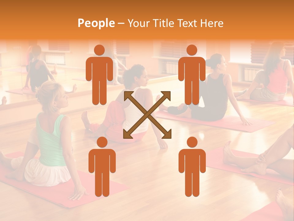 Exercising Yoga Class Female PowerPoint Template