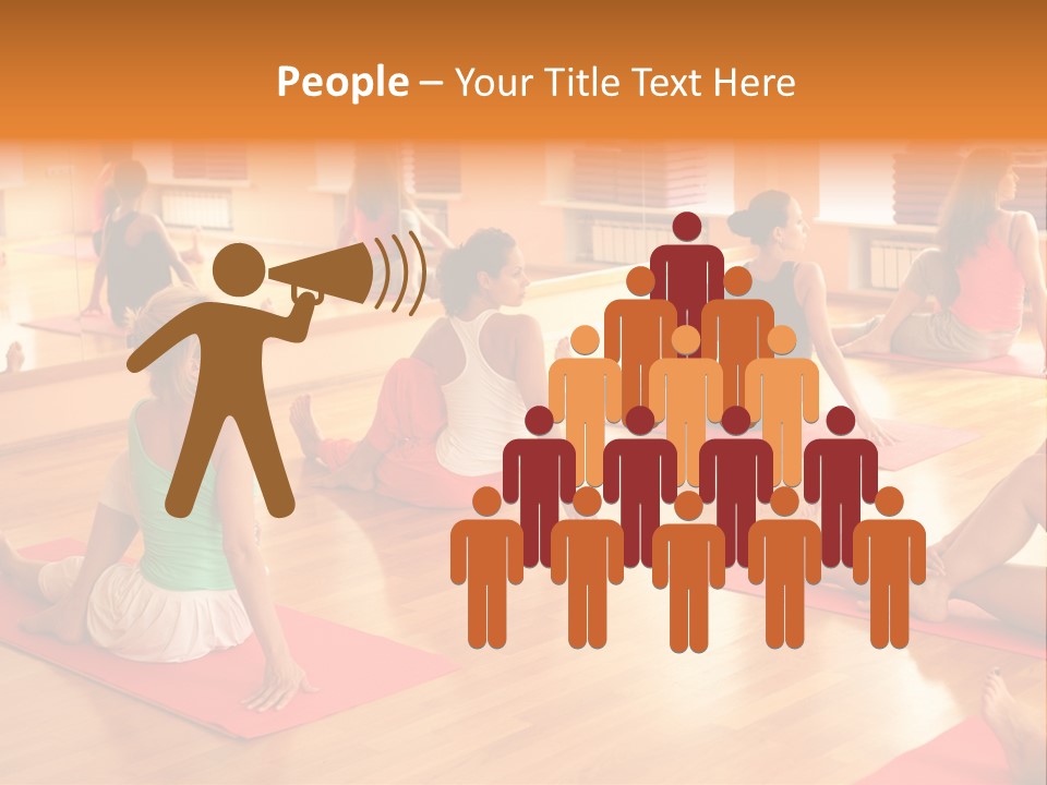 Exercising Yoga Class Female PowerPoint Template