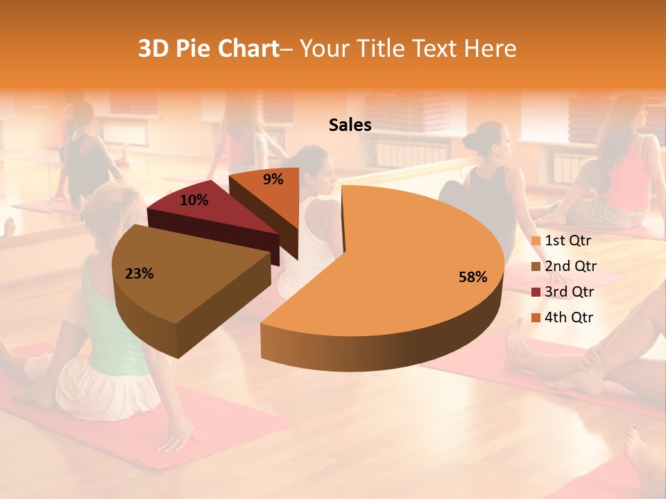 Exercising Yoga Class Female PowerPoint Template