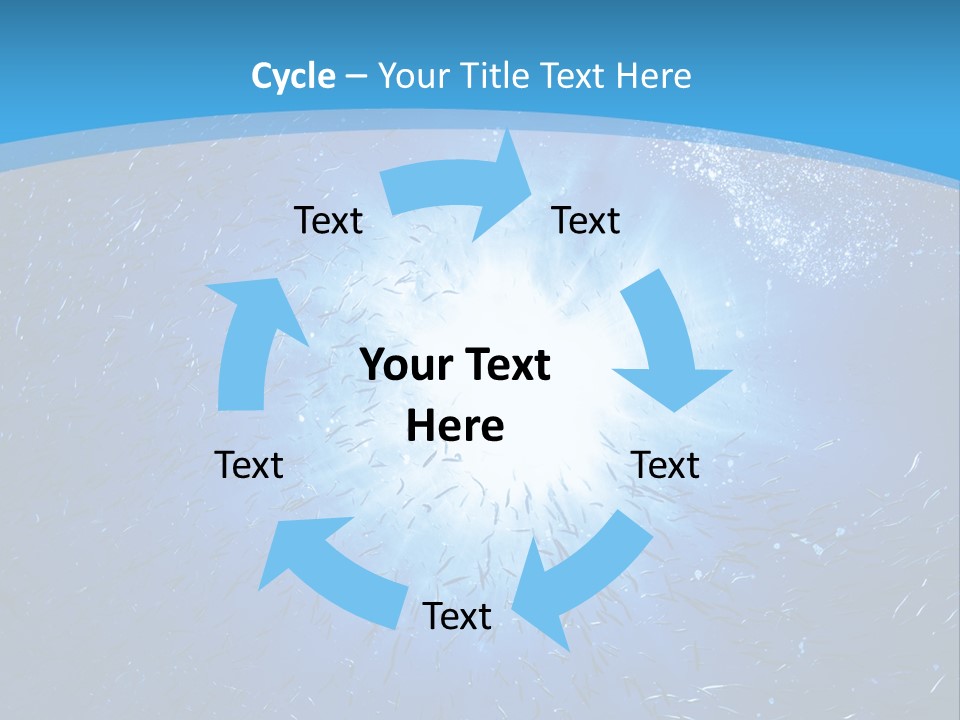 Outdoors Fish Sunburst PowerPoint Template