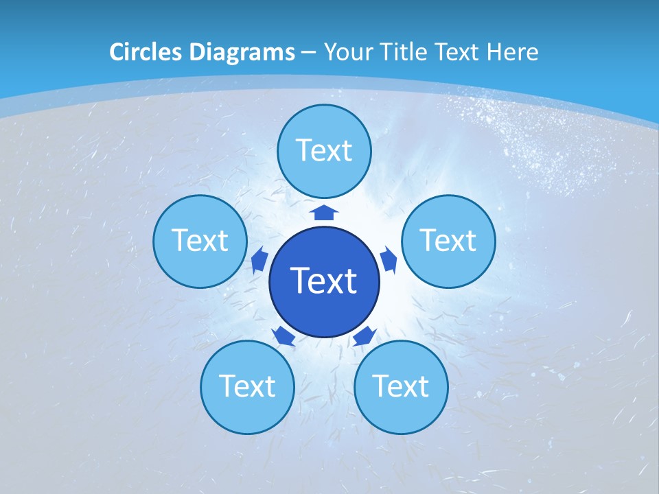 Outdoors Fish Sunburst PowerPoint Template