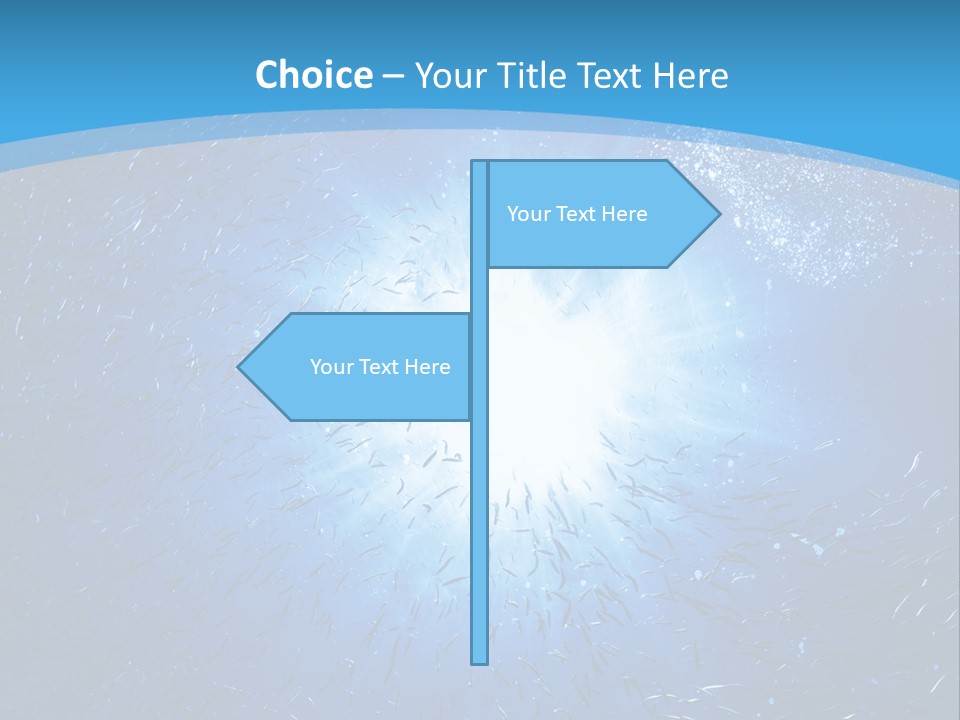 Outdoors Fish Sunburst PowerPoint Template