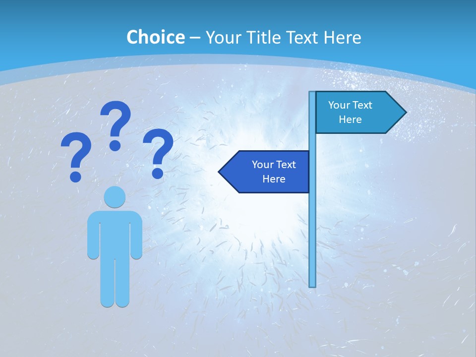 Outdoors Fish Sunburst PowerPoint Template