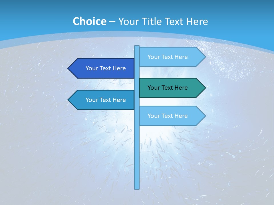 Outdoors Fish Sunburst PowerPoint Template