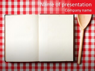 Cooking Wood Notebook PowerPoint Template