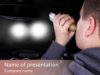 Driving Escape Mirror PowerPoint Template