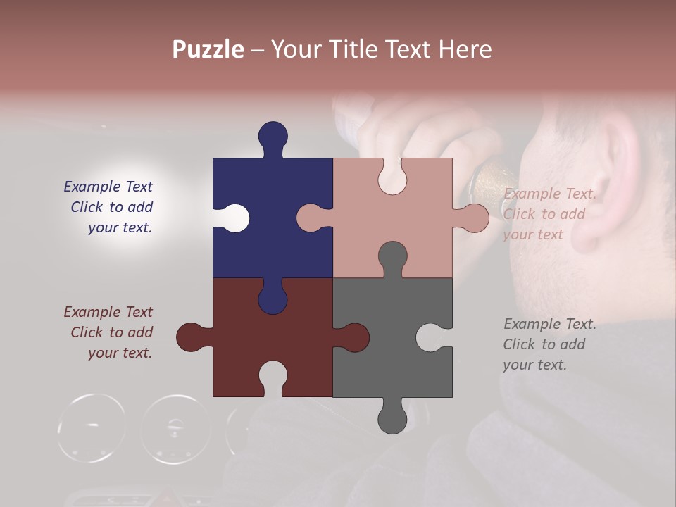 Driving Escape Mirror PowerPoint Template