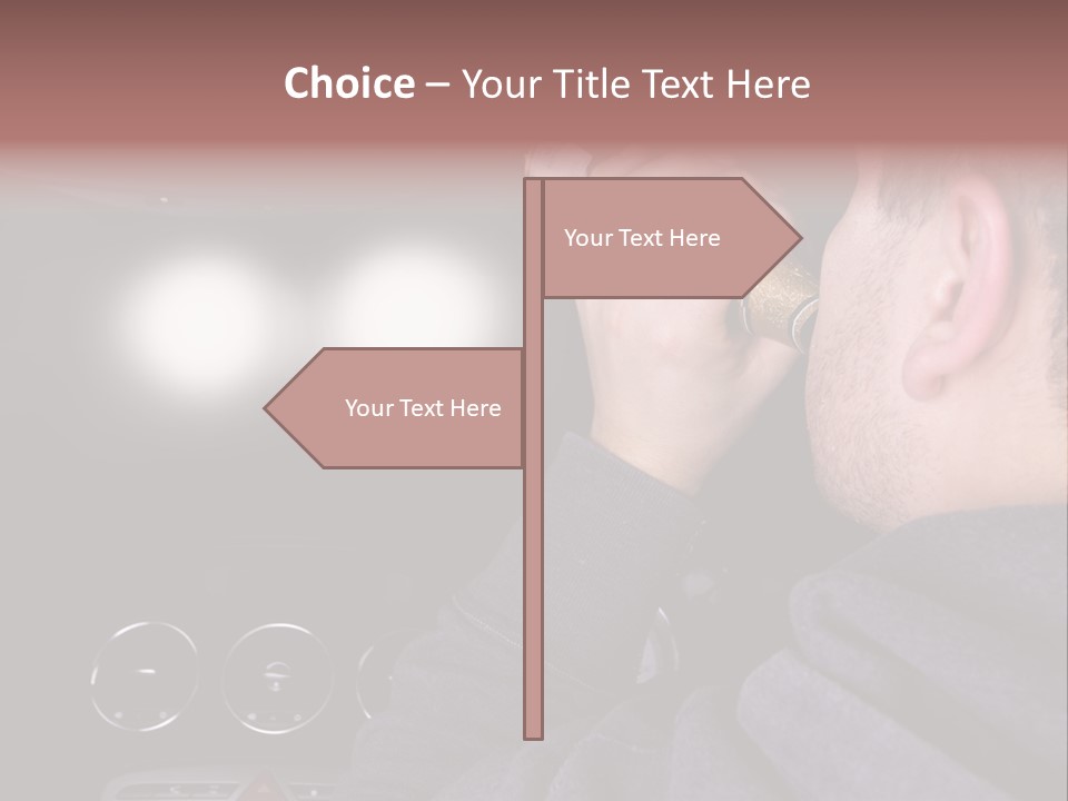 Driving Escape Mirror PowerPoint Template