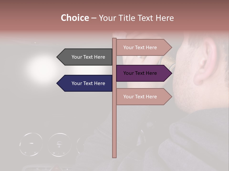 Driving Escape Mirror PowerPoint Template