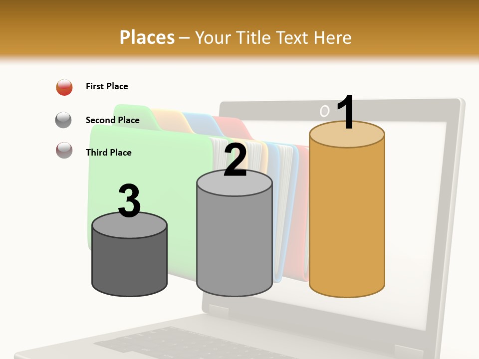 Internet Computer Yellow PowerPoint Template