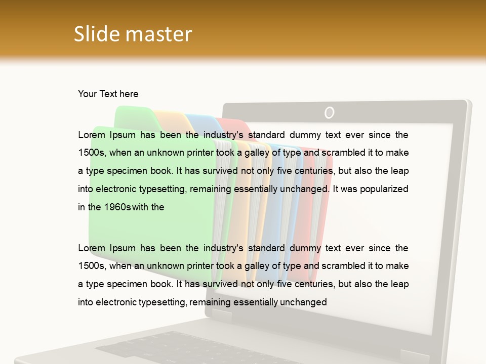 Internet Computer Yellow PowerPoint Template