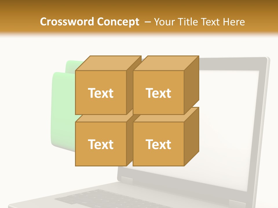 Internet Computer Yellow PowerPoint Template