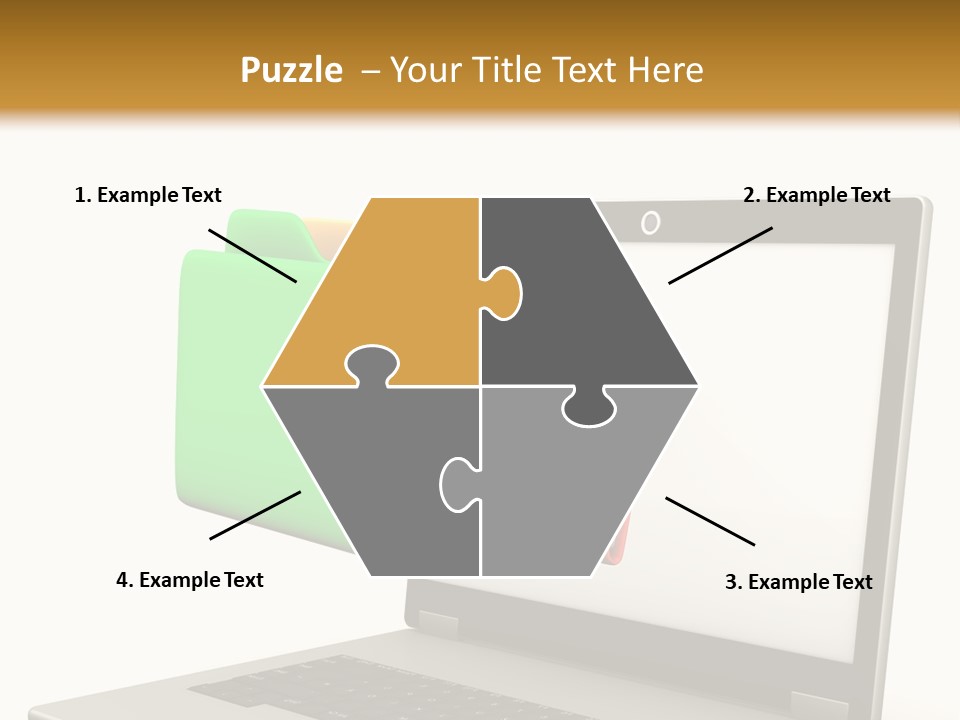 Internet Computer Yellow PowerPoint Template