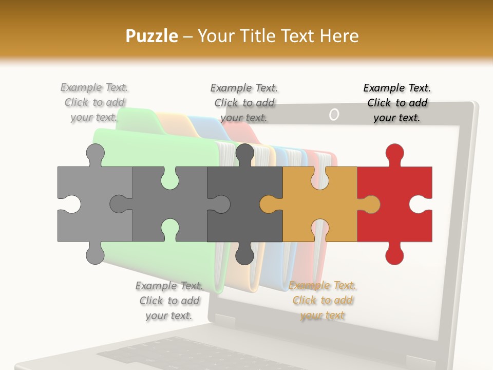 Internet Computer Yellow PowerPoint Template