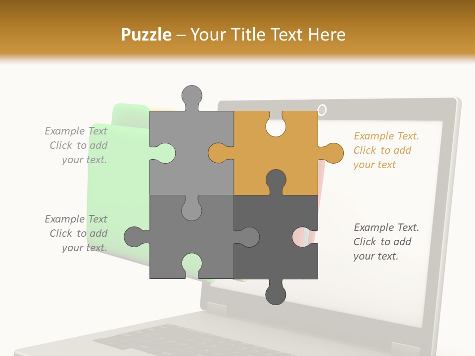 Internet Computer Yellow PowerPoint Template