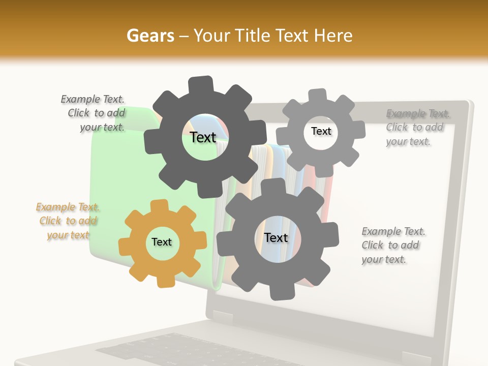 Internet Computer Yellow PowerPoint Template