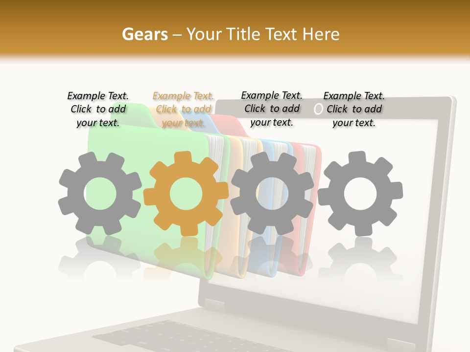 Internet Computer Yellow PowerPoint Template