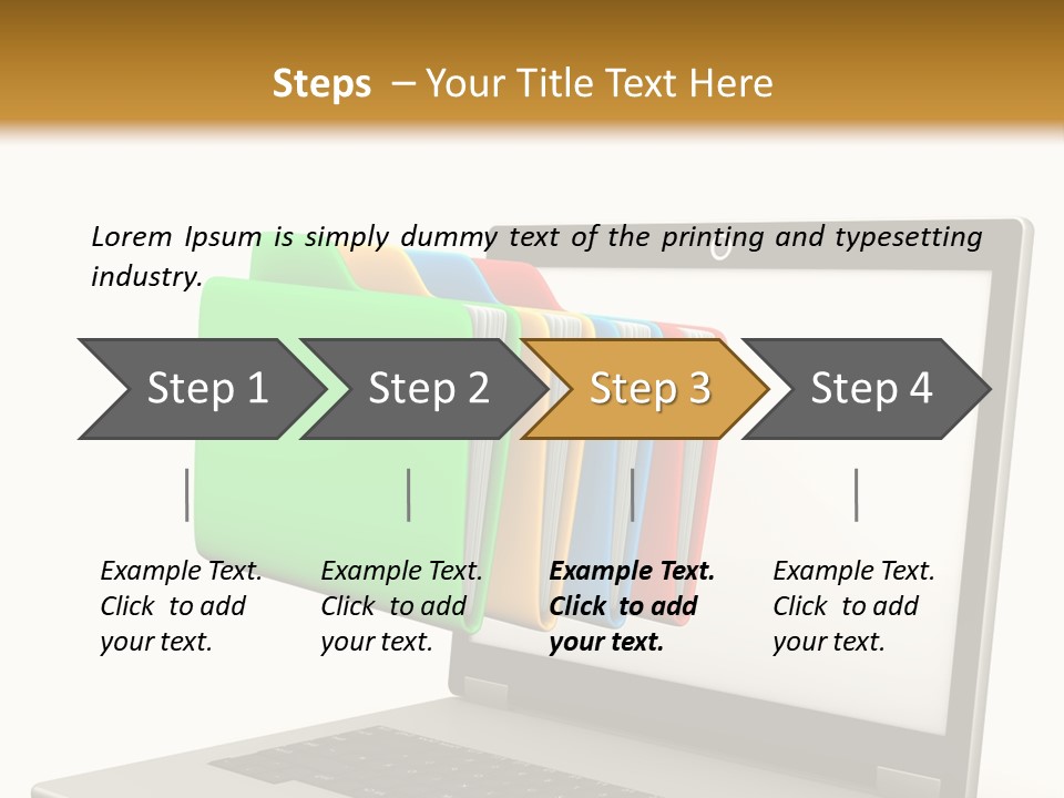 Internet Computer Yellow PowerPoint Template