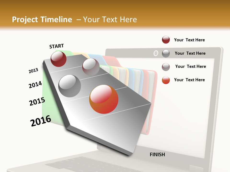 Internet Computer Yellow PowerPoint Template