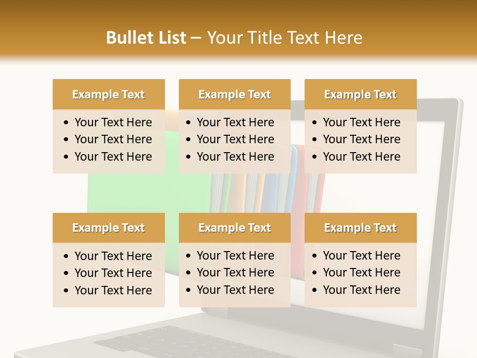 Internet Computer Yellow PowerPoint Template