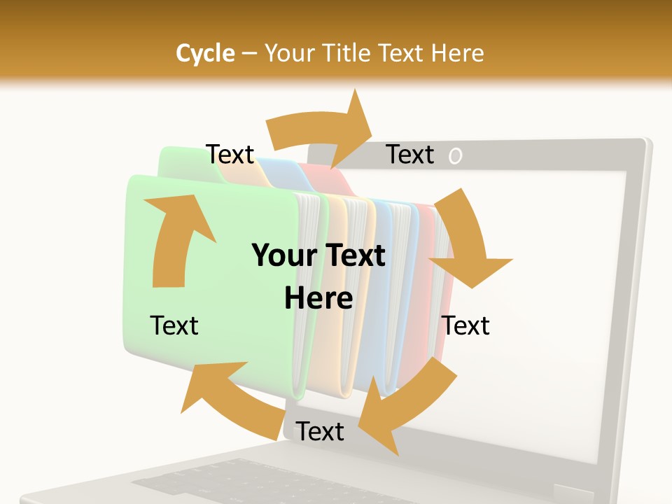 Internet Computer Yellow PowerPoint Template