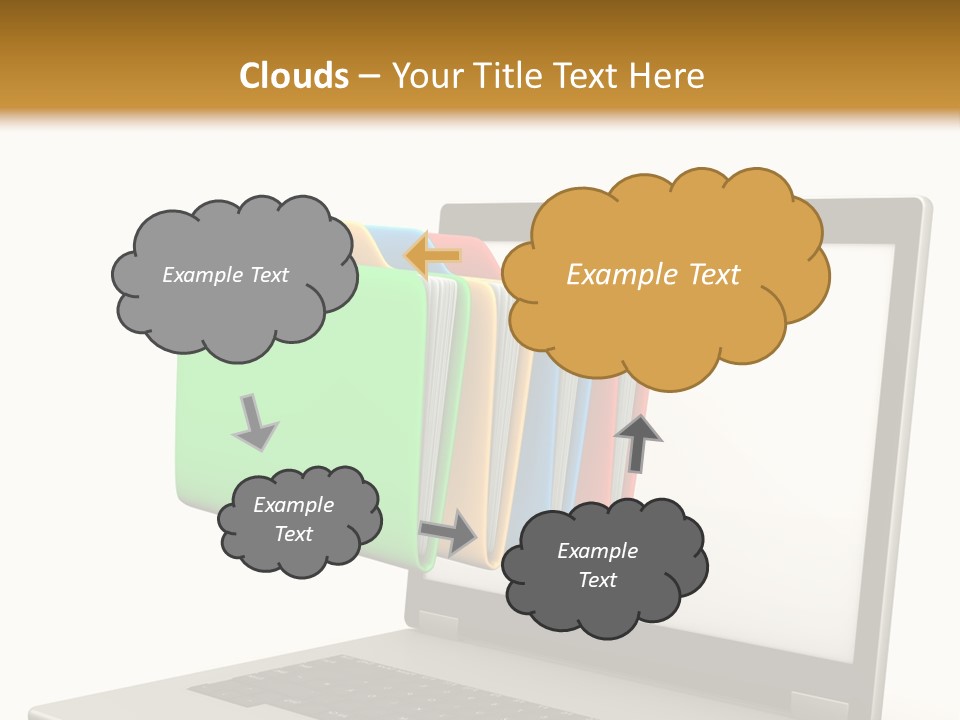 Internet Computer Yellow PowerPoint Template