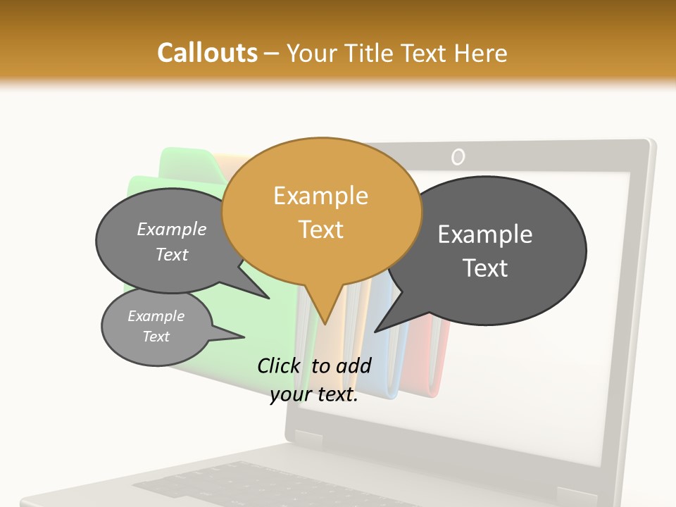 Internet Computer Yellow PowerPoint Template