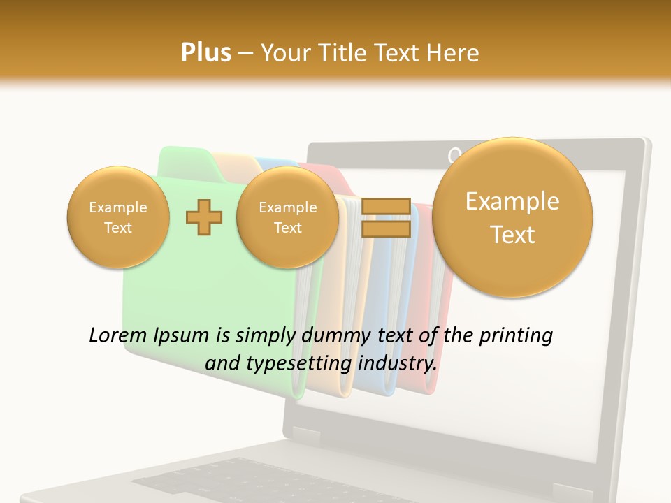 Internet Computer Yellow PowerPoint Template