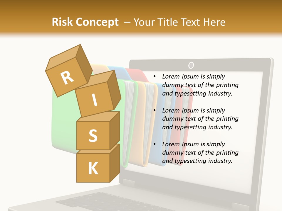 Internet Computer Yellow PowerPoint Template