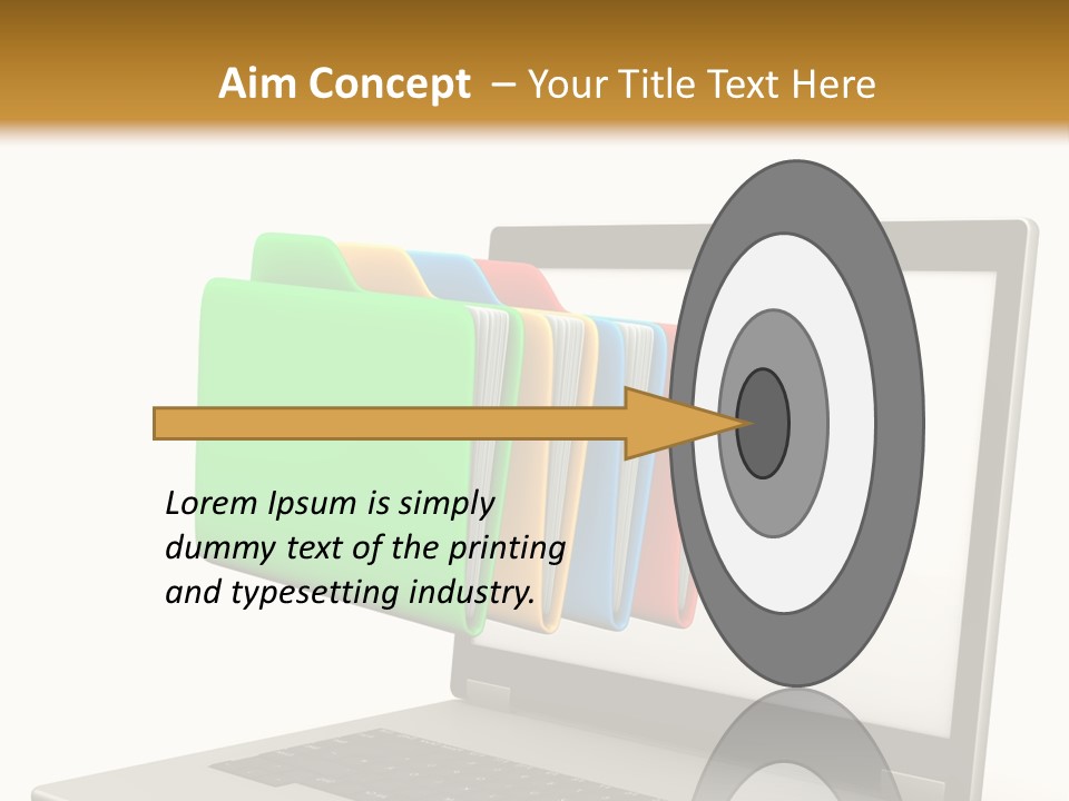 Internet Computer Yellow PowerPoint Template