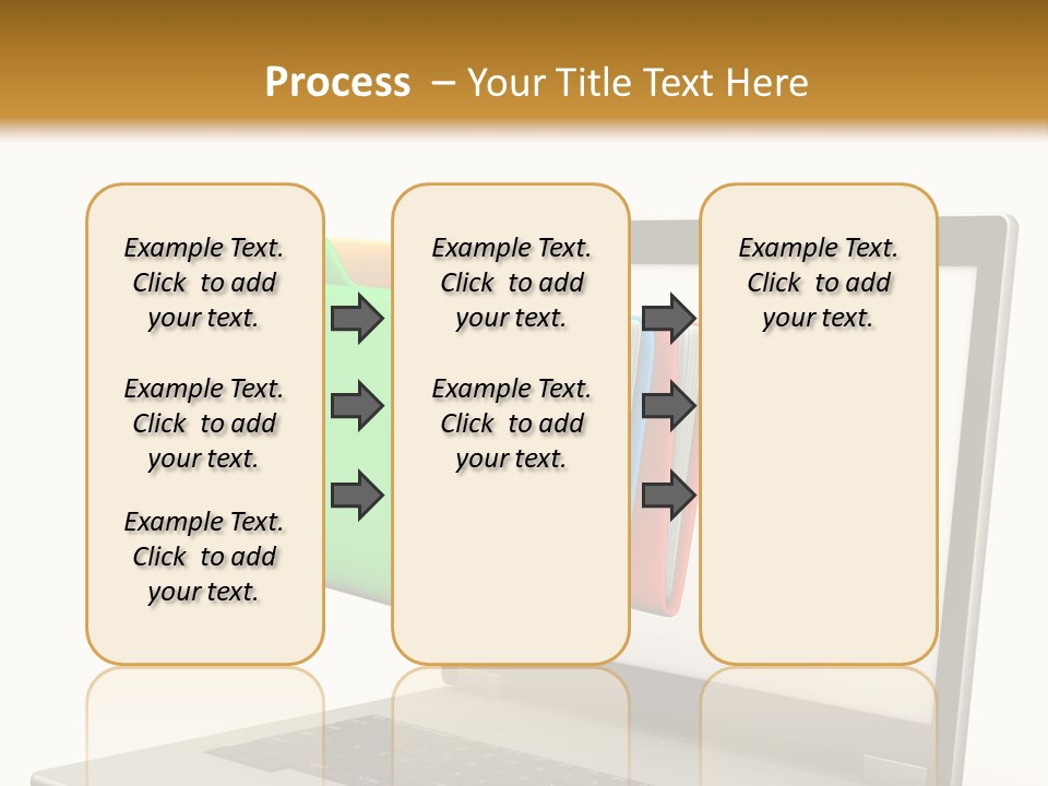 Internet Computer Yellow PowerPoint Template