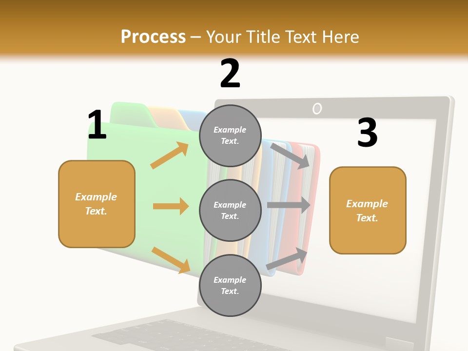 Internet Computer Yellow PowerPoint Template